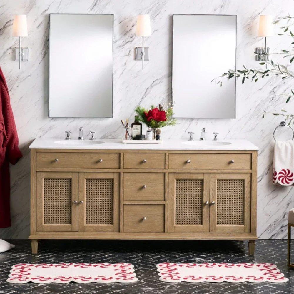 Pottery Barn Peppermint Swirl Bath Rug
